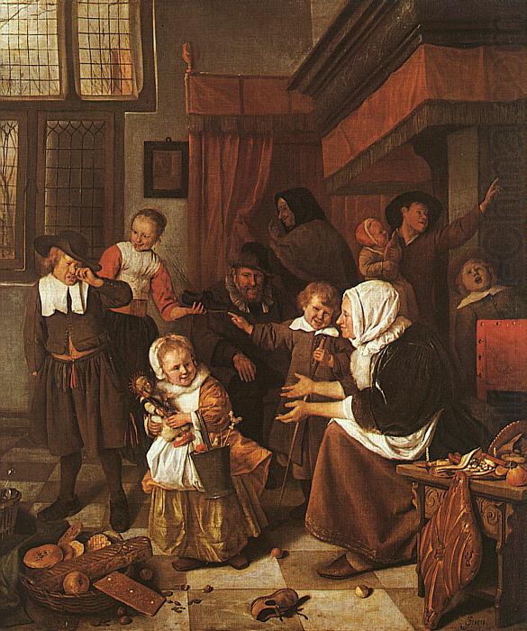 Jan Steen The Feast of St.Nicholas china oil painting image